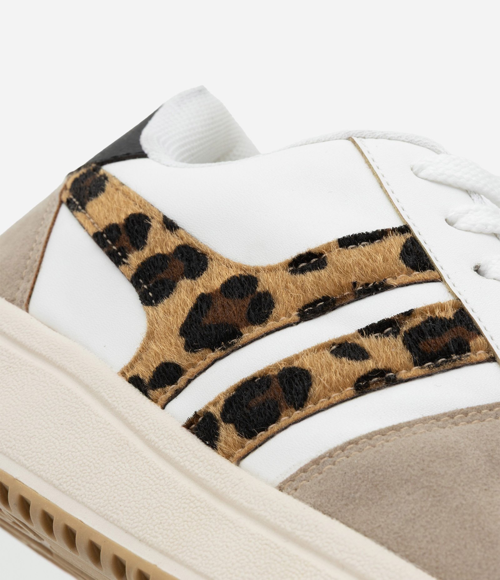Tênis Casual com Estampa Animal Print na Lateral Branco 5