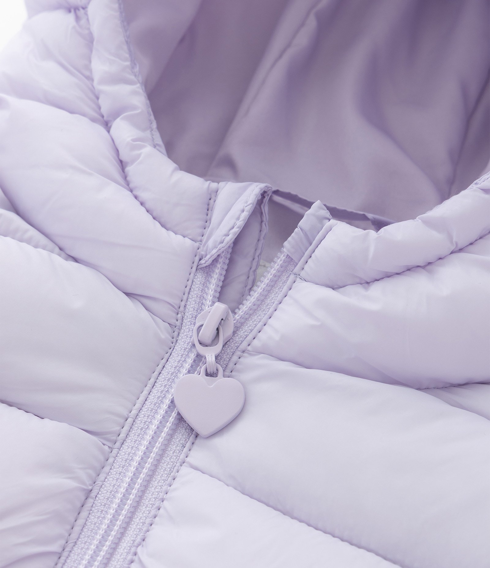 Jaqueta Infantil Puffer em Microfibra com Capuz – Tam 5 a 16 Anos Lilás 7