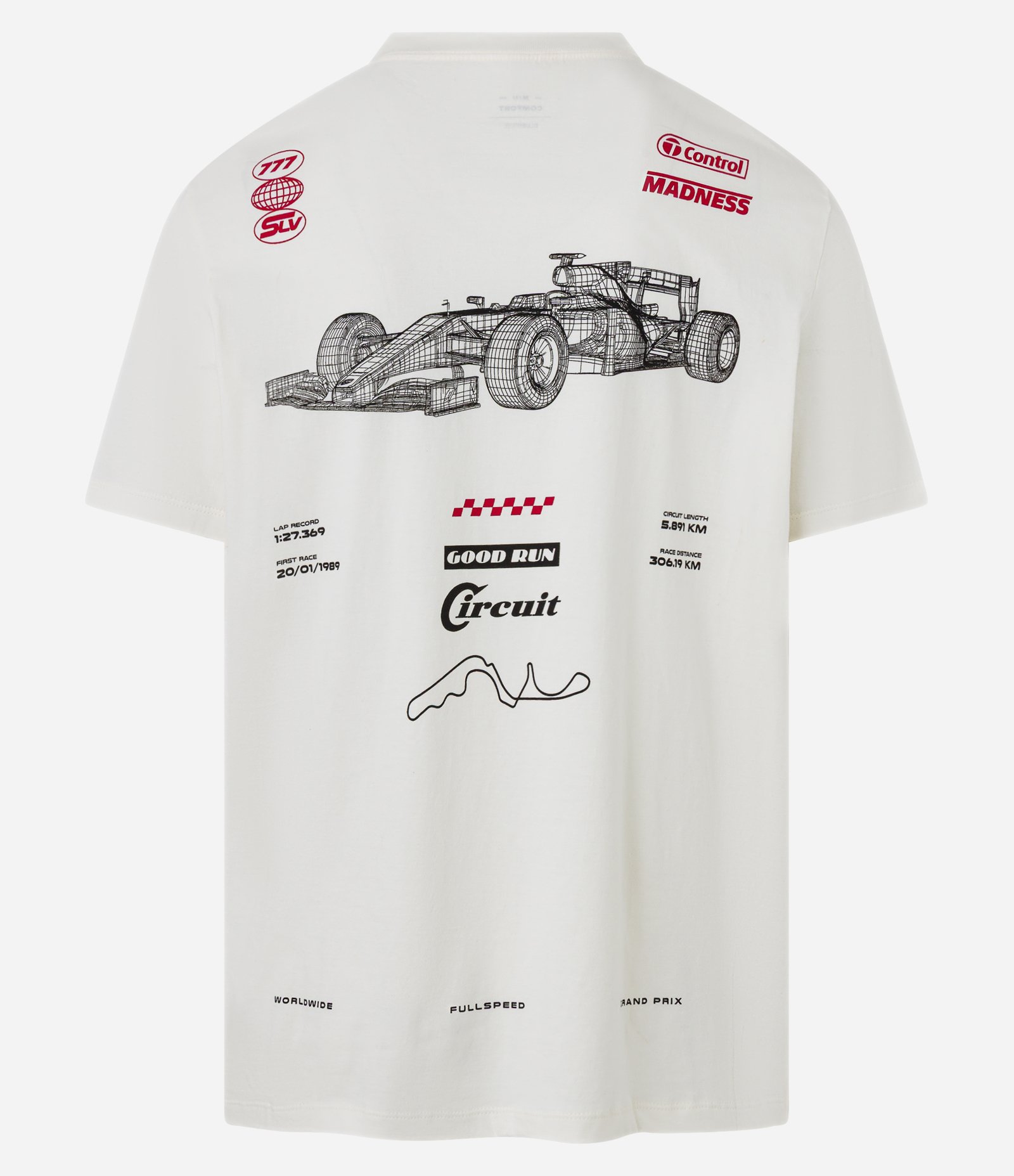 Camiseta Comfort em Algodão com Estampa Automobilismo e Lettering Branco 9
