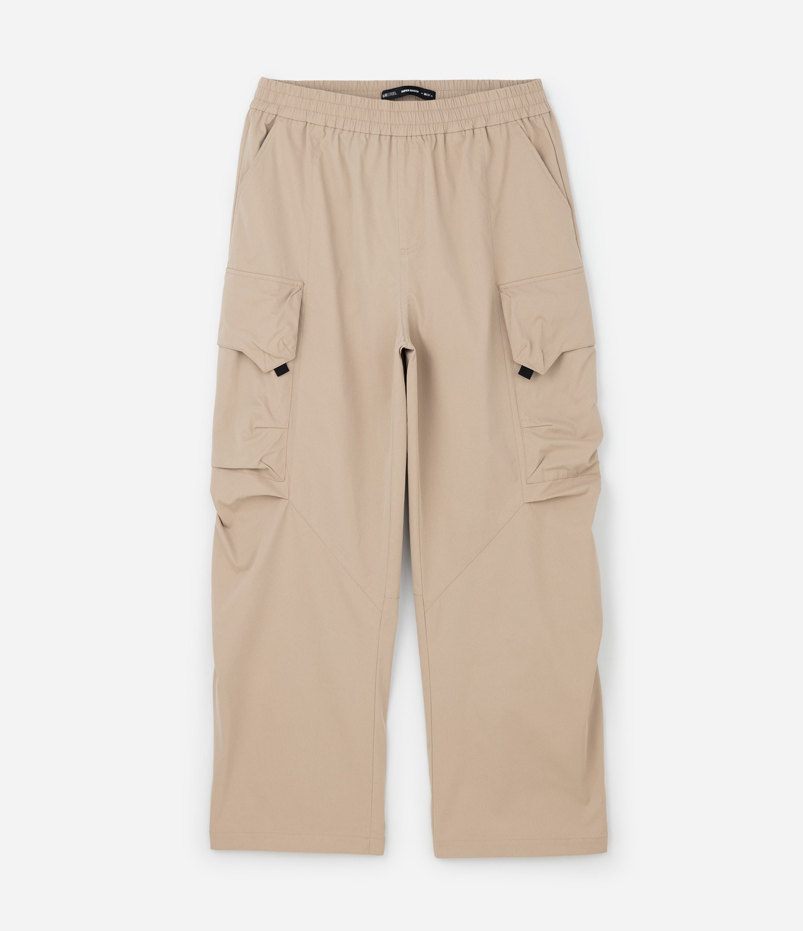 Calça Super Baggy em Microfibra com Bolsos Cinza 5