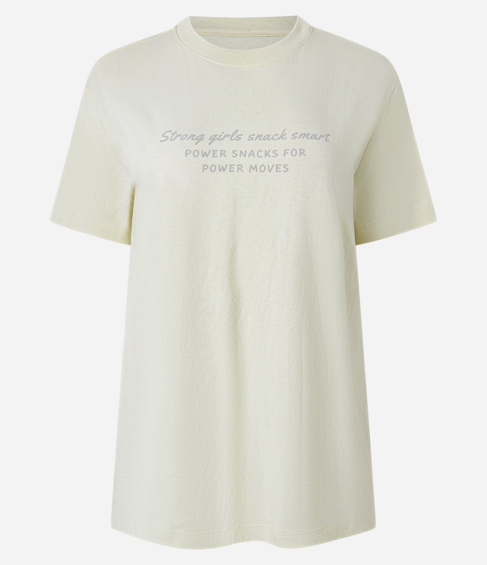 Camiseta Oversized Esportiva em Algodão com Estampa Power Snack Amarelo Manteiga 5