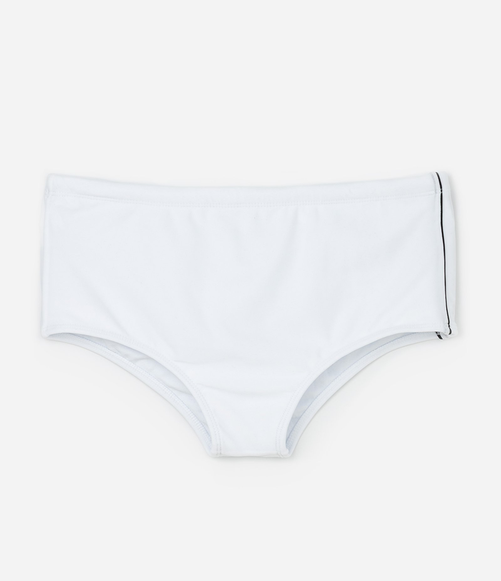 Sunga em Microfibra com Listras Laterais Branco 3