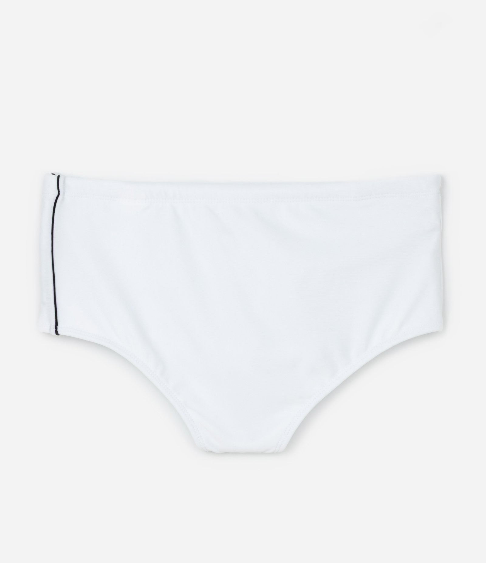 Sunga em Microfibra com Listras Laterais Branco 4