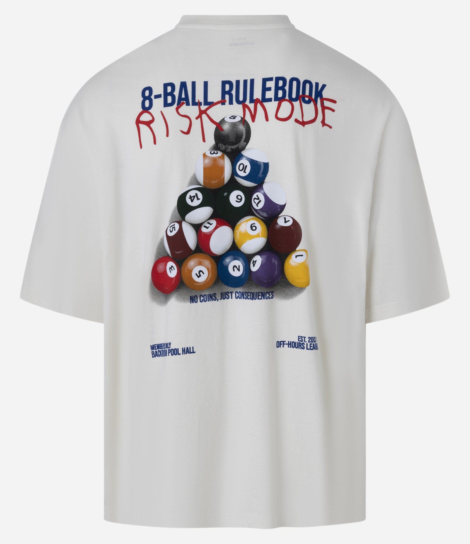 Camiseta Oversized em Algodão com Estampa Sinuca 8-Ball Rulebook Cinza 6
