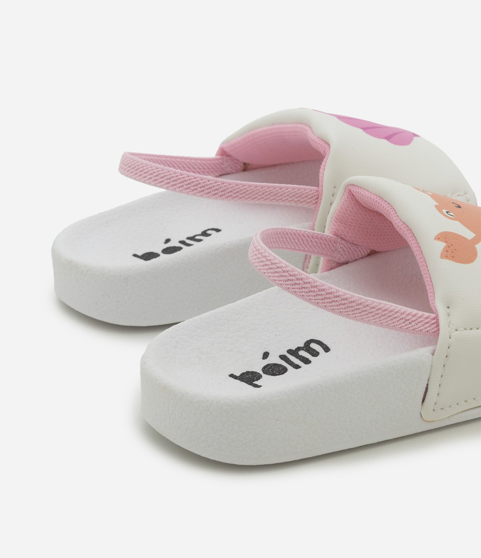 Chinelo Infantil Slide com Estampa Concha e Siri – Tam 17/18 a 23/24 Branco 2