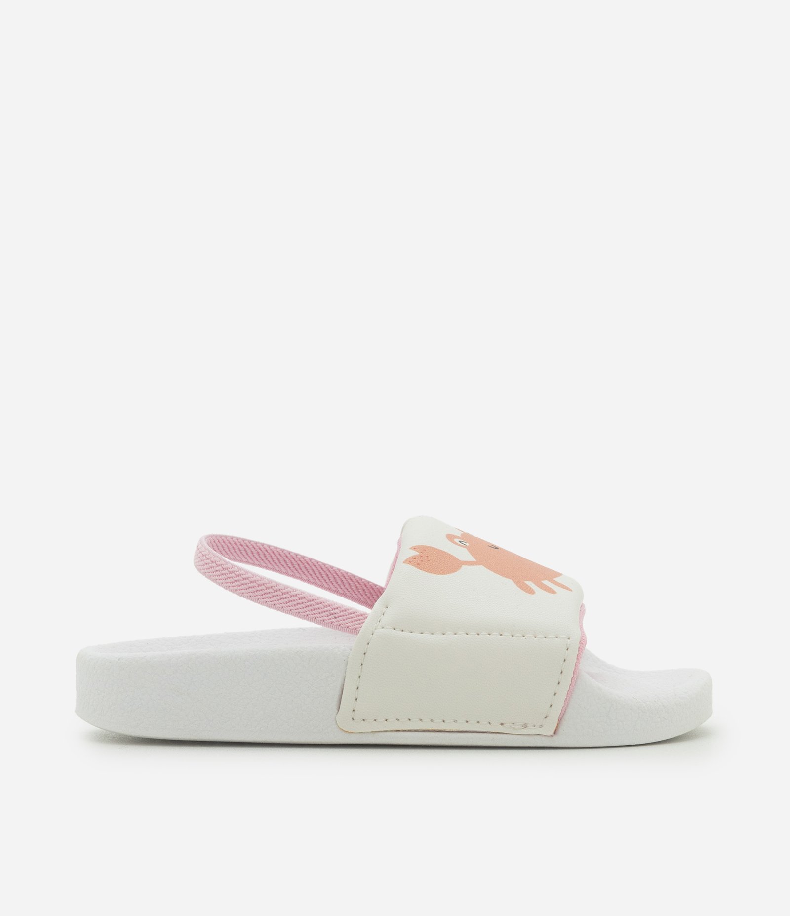 Chinelo Infantil Slide com Estampa Concha e Siri – Tam 17/18 a 23/24 Branco 3