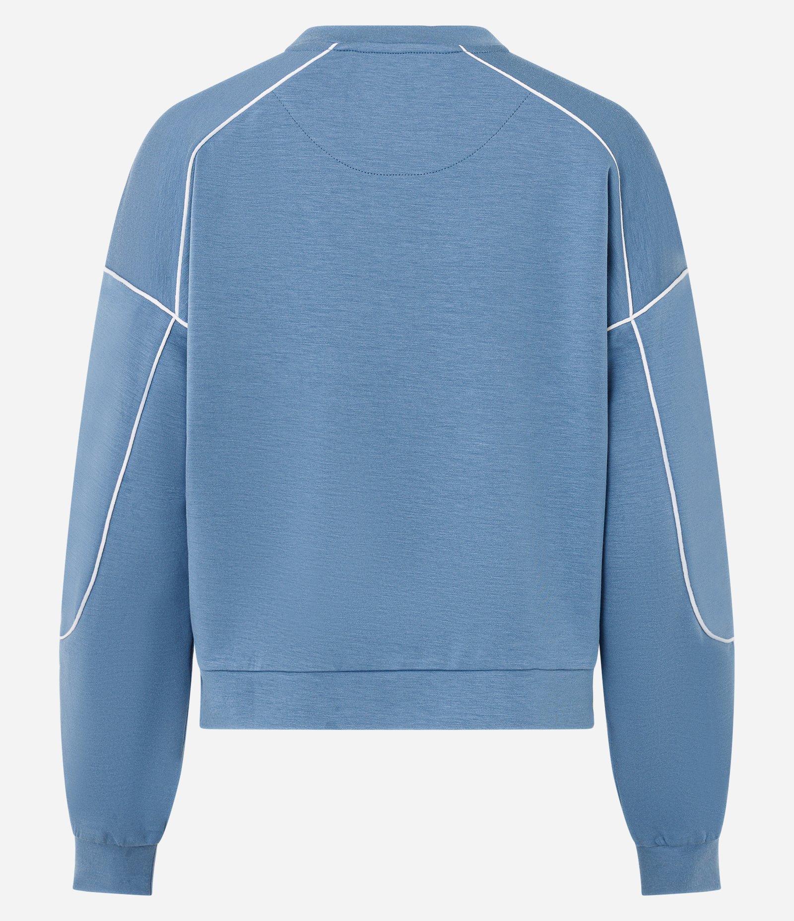 Blusão Esportivo Oversized em Modal com Friso Contrastante Azul 5