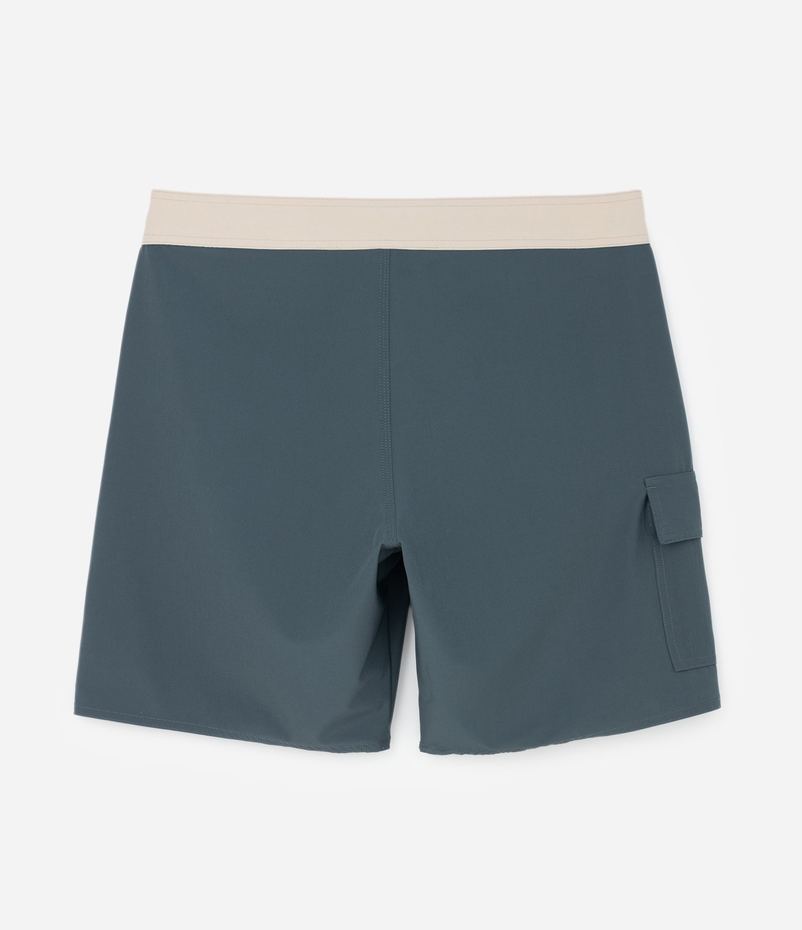 Bermuda de Banho Lisa com Fita nas Laterais e Patch Localizado Azul 6