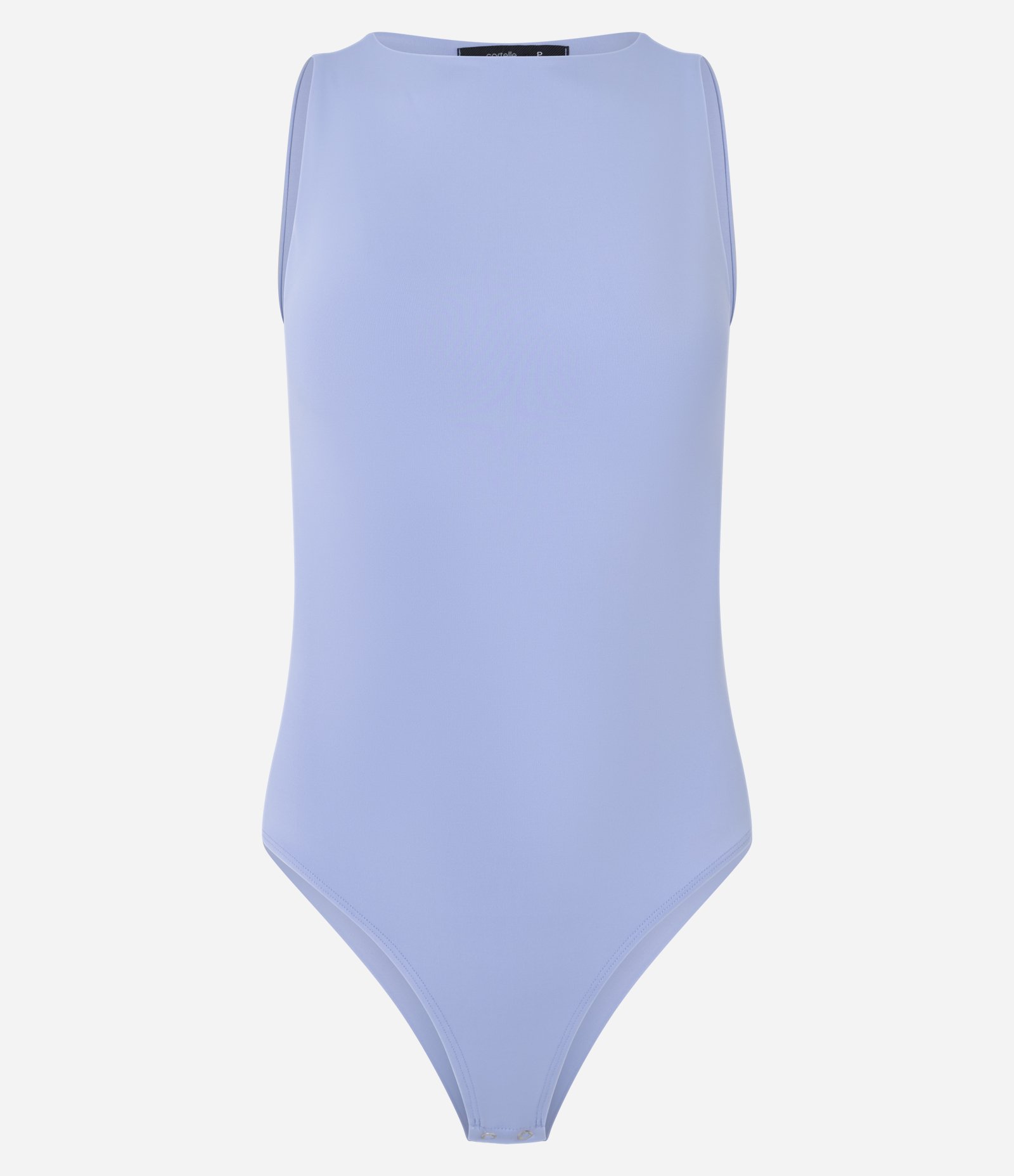 Body Básico em Poliamida com Gola Redonda Azul Claro 1