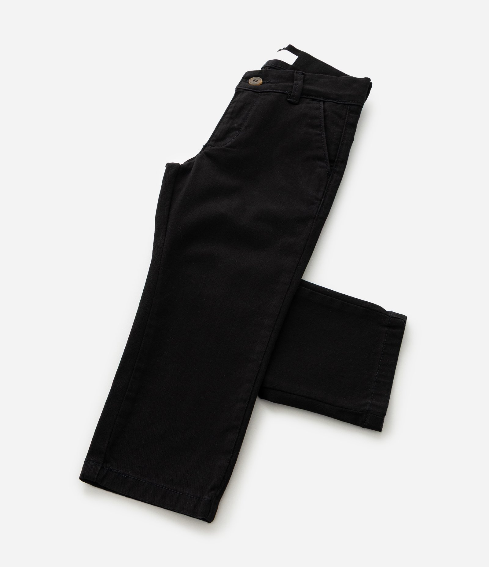Calça Skinny Infantil em Sarja com Bolso Faca - Tam 1 a 4 anos Preto 4