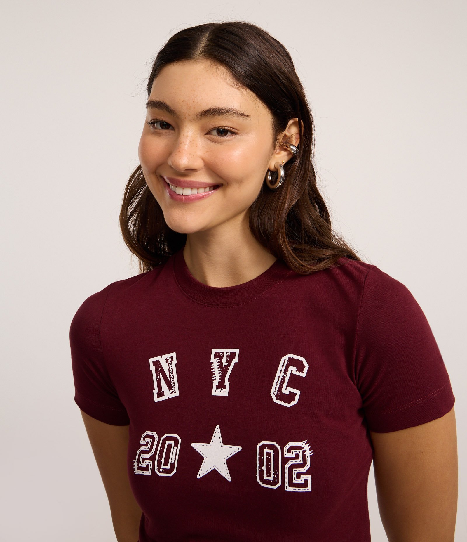 Camiseta New T-shirt em Algodão com Estampa NYC Vermelho 3