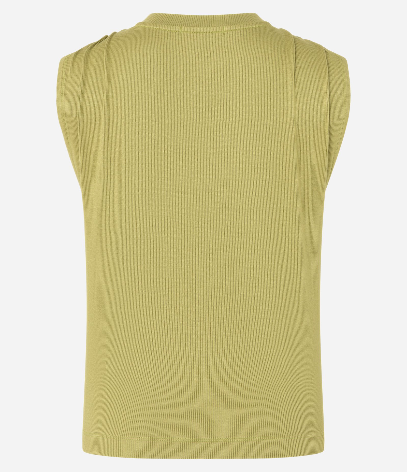 Blusa Canelada em Ribana com Detalhe Metalizado no Ombro Verde Outono 7