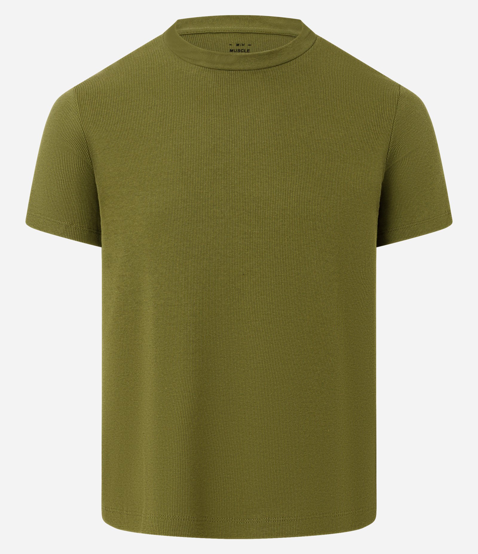 Camiseta Muscle em Ribana Texturizada Verde 4
