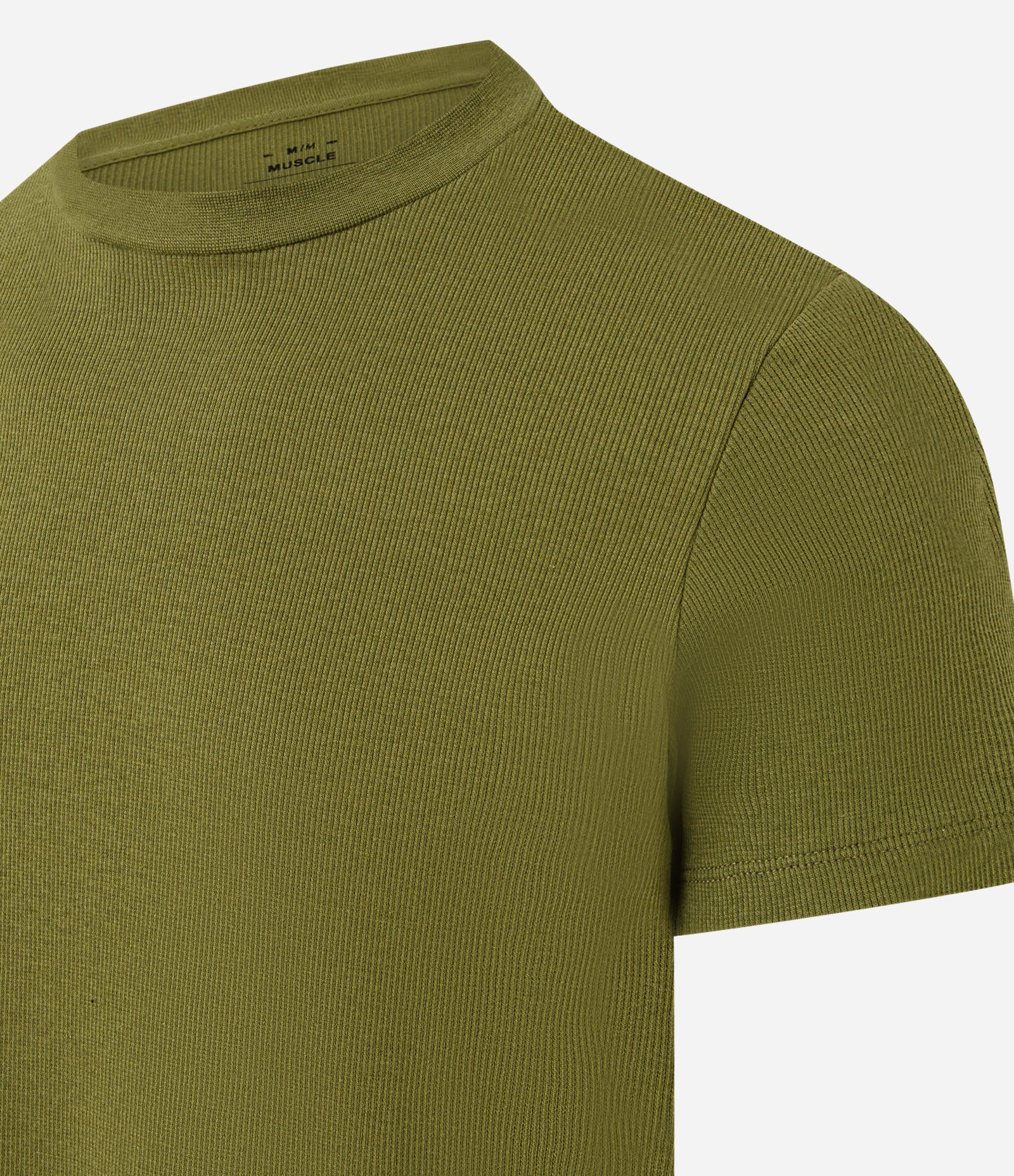 Camiseta Muscle em Ribana Texturizada Verde 5