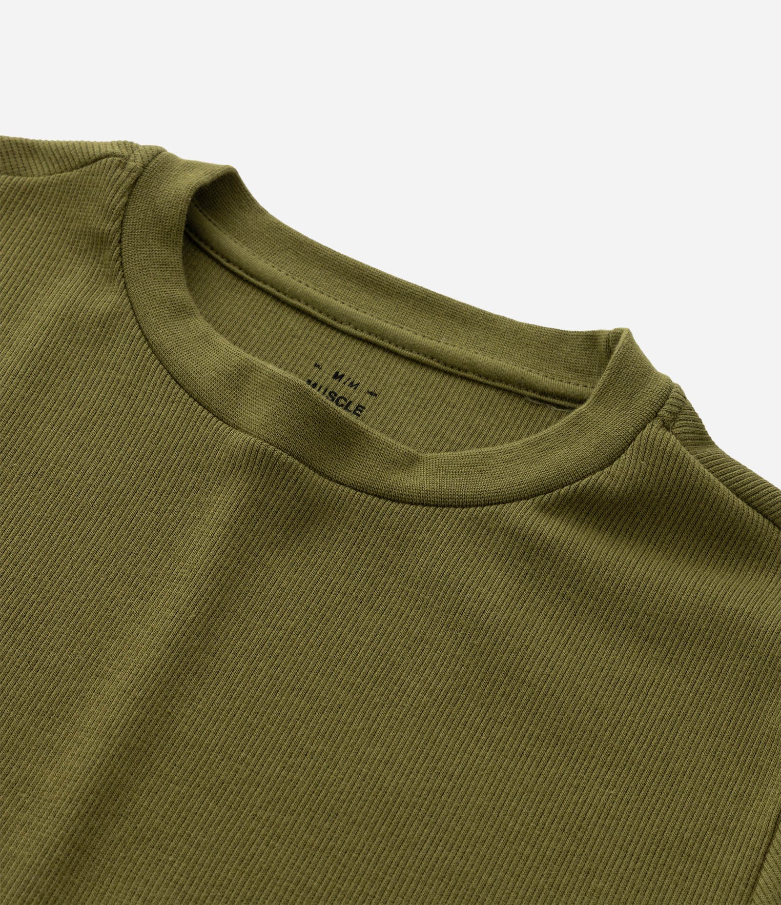 Camiseta Muscle em Ribana Texturizada Verde 7