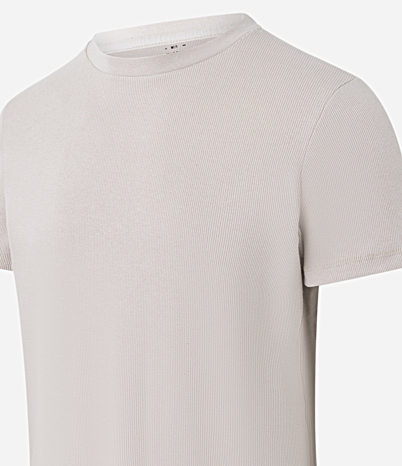 Camiseta Muscle em Ribana Texturizada Bege 6