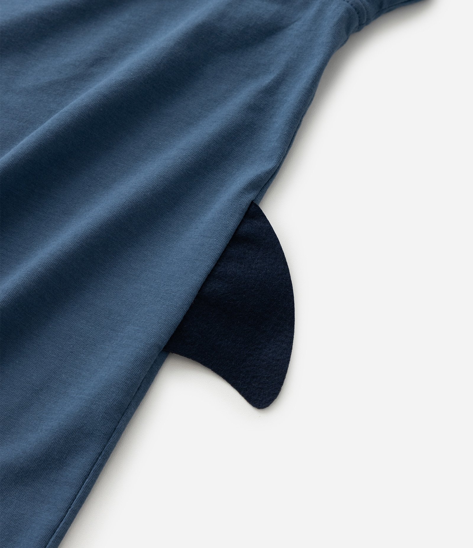 Camiseta Infantil com Estampa de Tubarão e Capa - Tam 1 a 6 Anos Azul 9