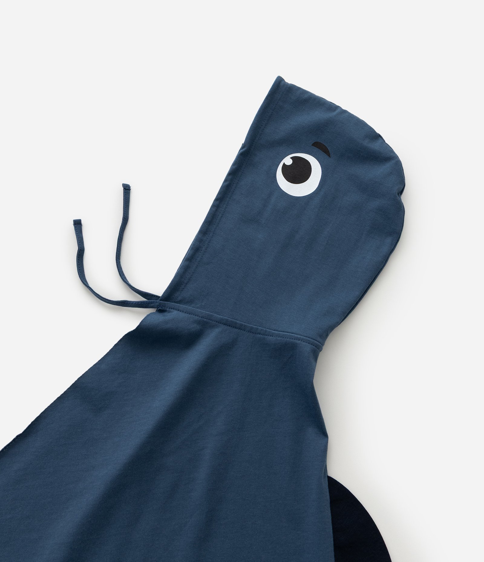 Camiseta Infantil com Estampa de Tubarão e Capa - Tam 1 a 6 Anos Azul 10