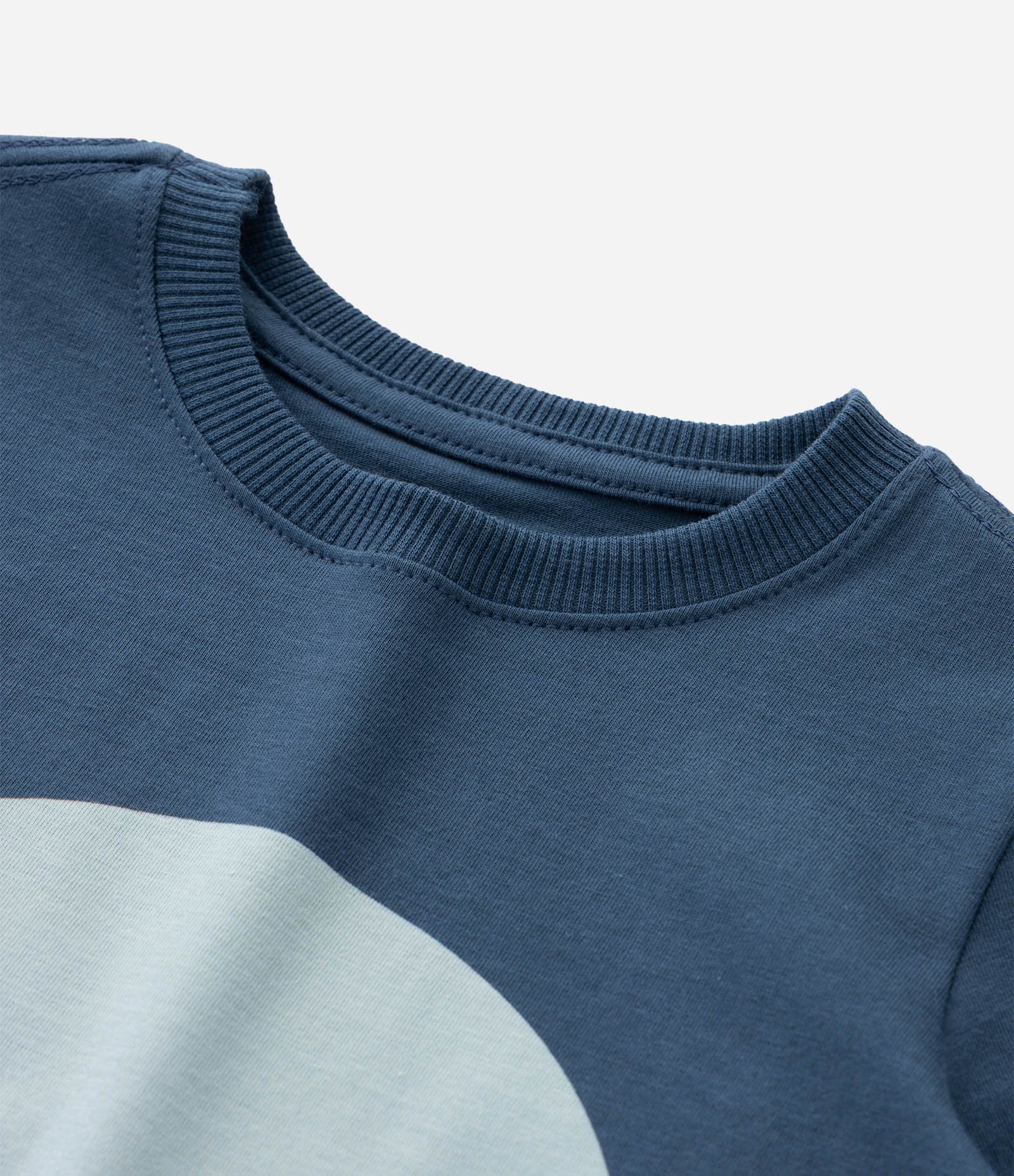 Camiseta Infantil com Estampa de Tubarão e Capa - Tam 1 a 6 Anos Azul 6