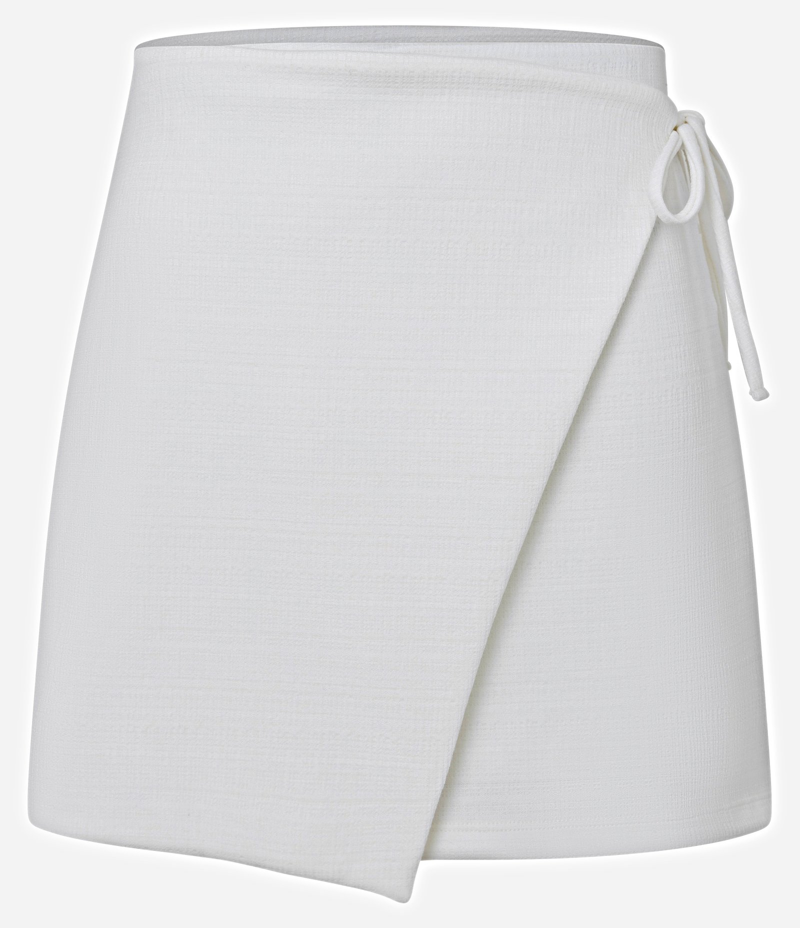 Saia Envelope com Amarração Lateral e Textura Branco 5