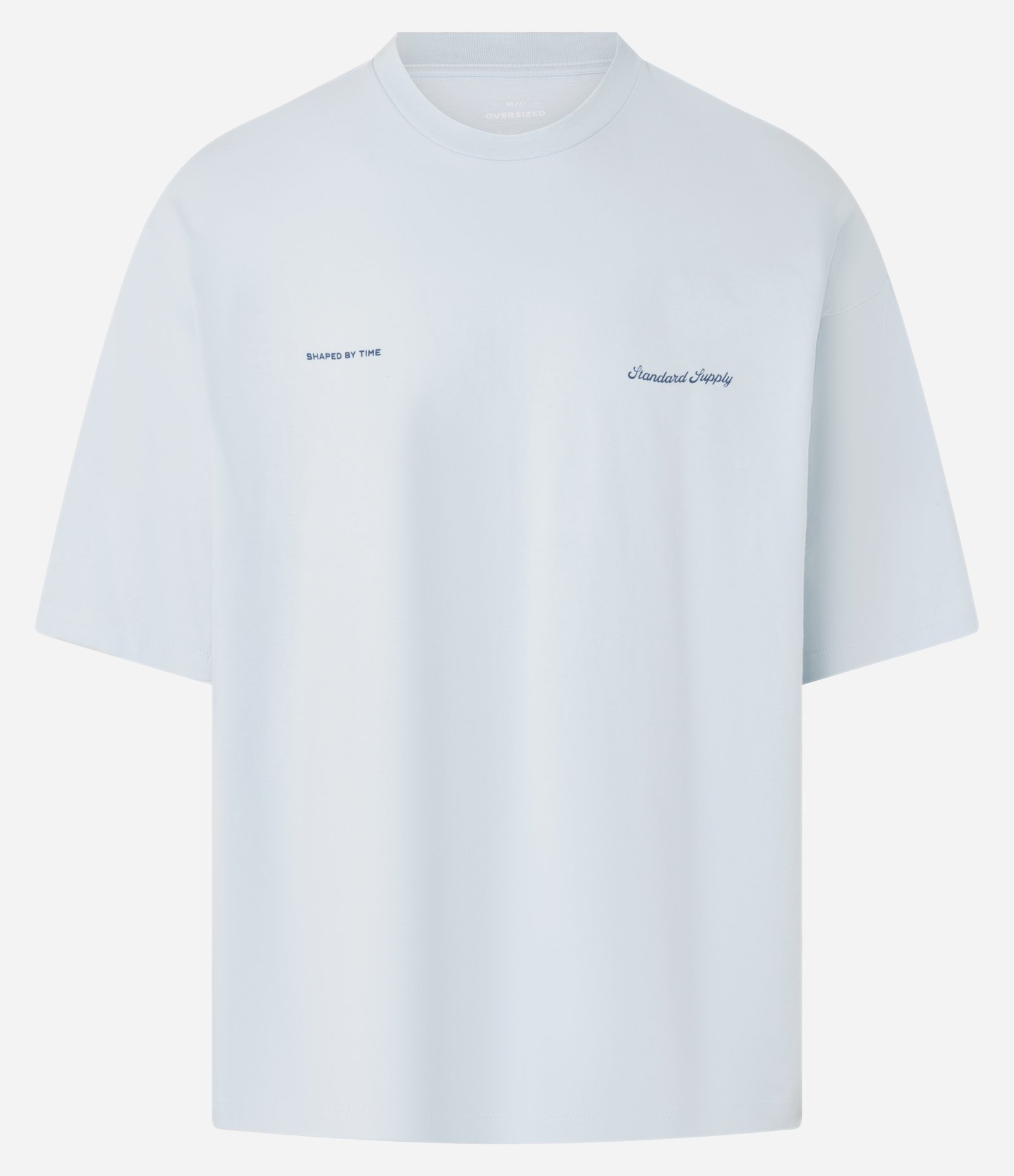 Camiseta Oversized em Algodão com Estampa Lettering Standard Supply Azul 5