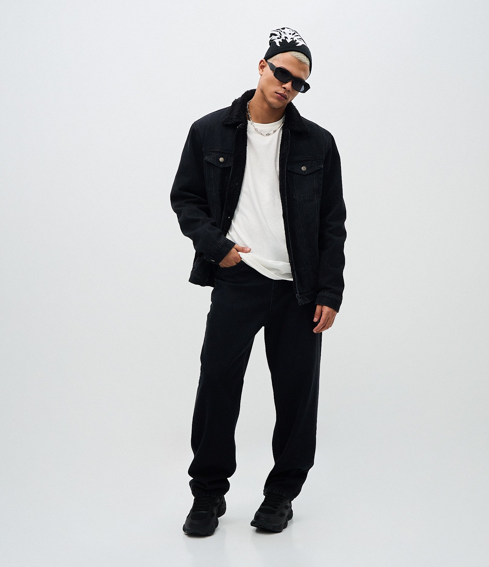 Jaqueta Jeans com Forro Sherpa Preto 2