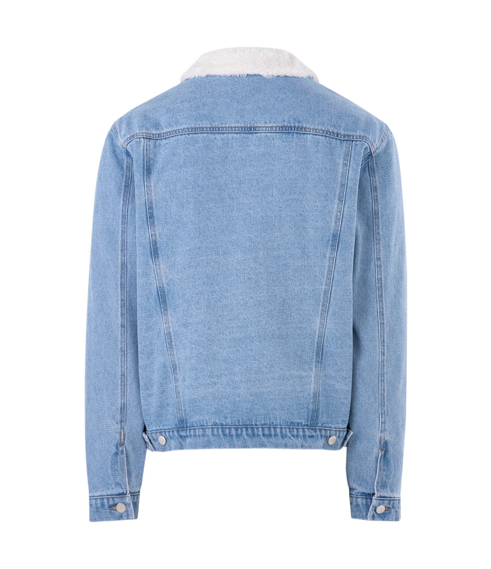 Jaqueta Jeans com Forro Sherpa Azul 4