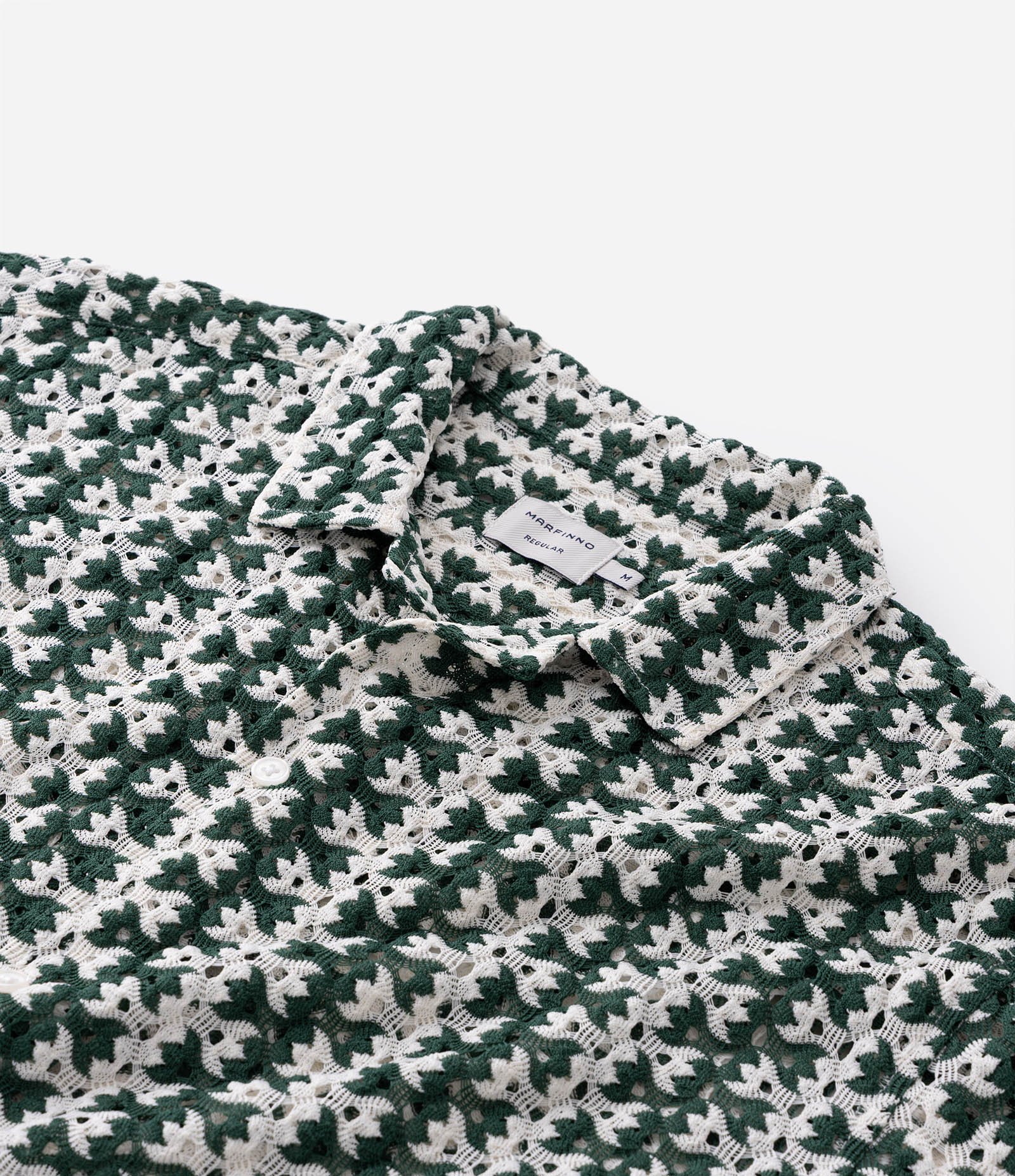 Camisa Manga Curta Texturizada em Listra Verde 8