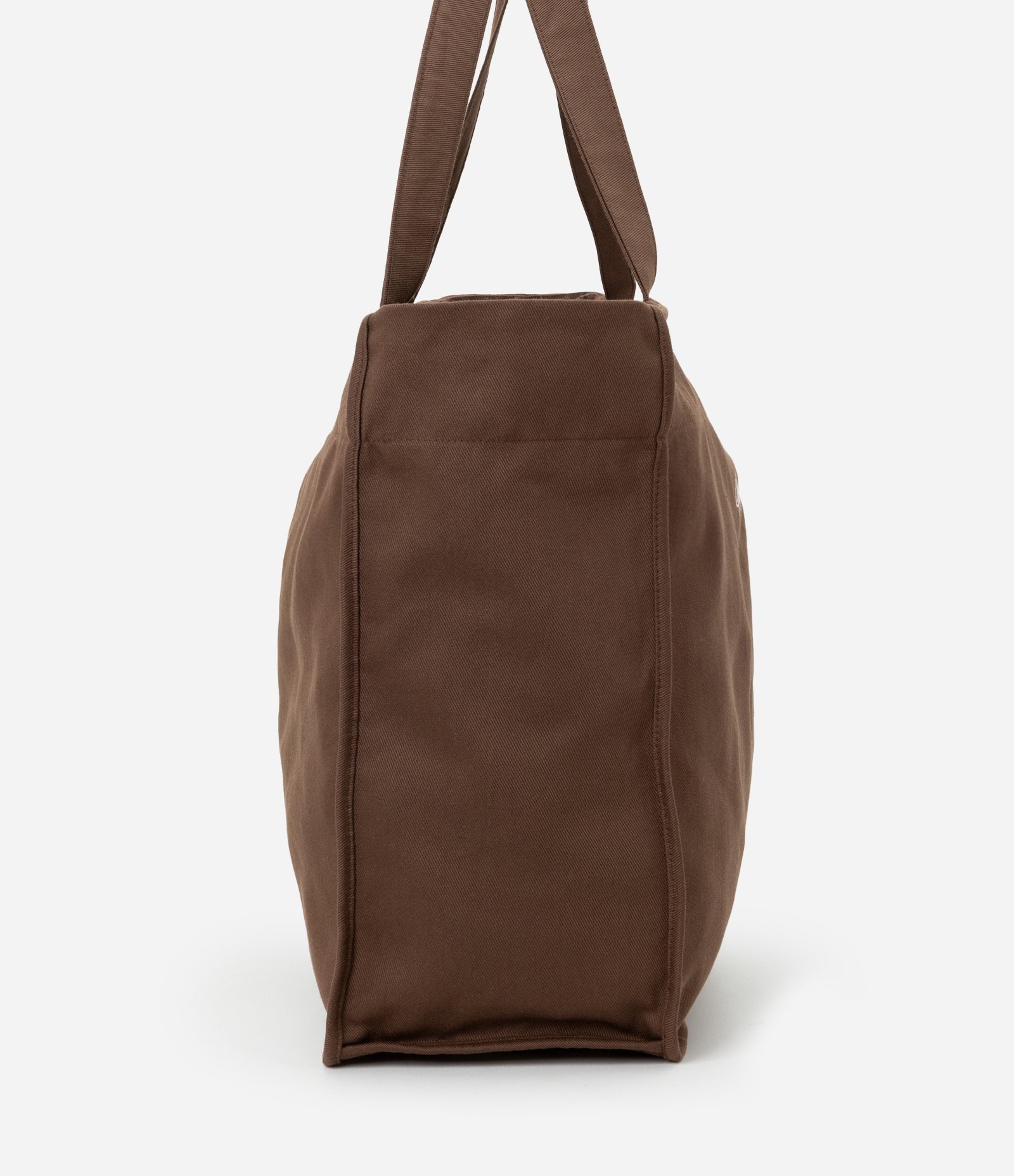 Bolsa Shopper Esportiva Grande em Sarja com Estampa Bordada Marrom 2