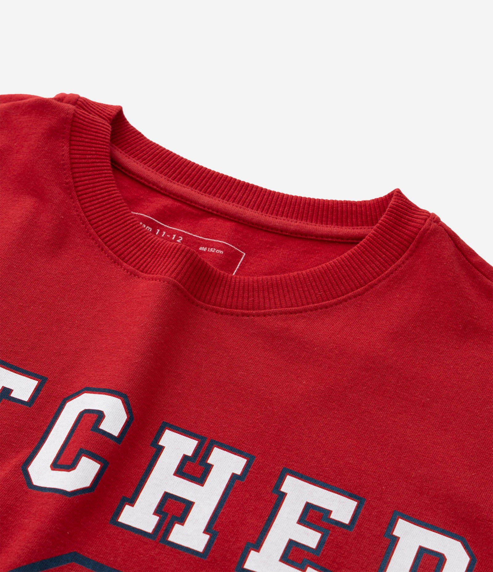 Camiseta Infantil Regular com Estampa de Baseball - Tam 5 a 14 Anos Vermelho 6