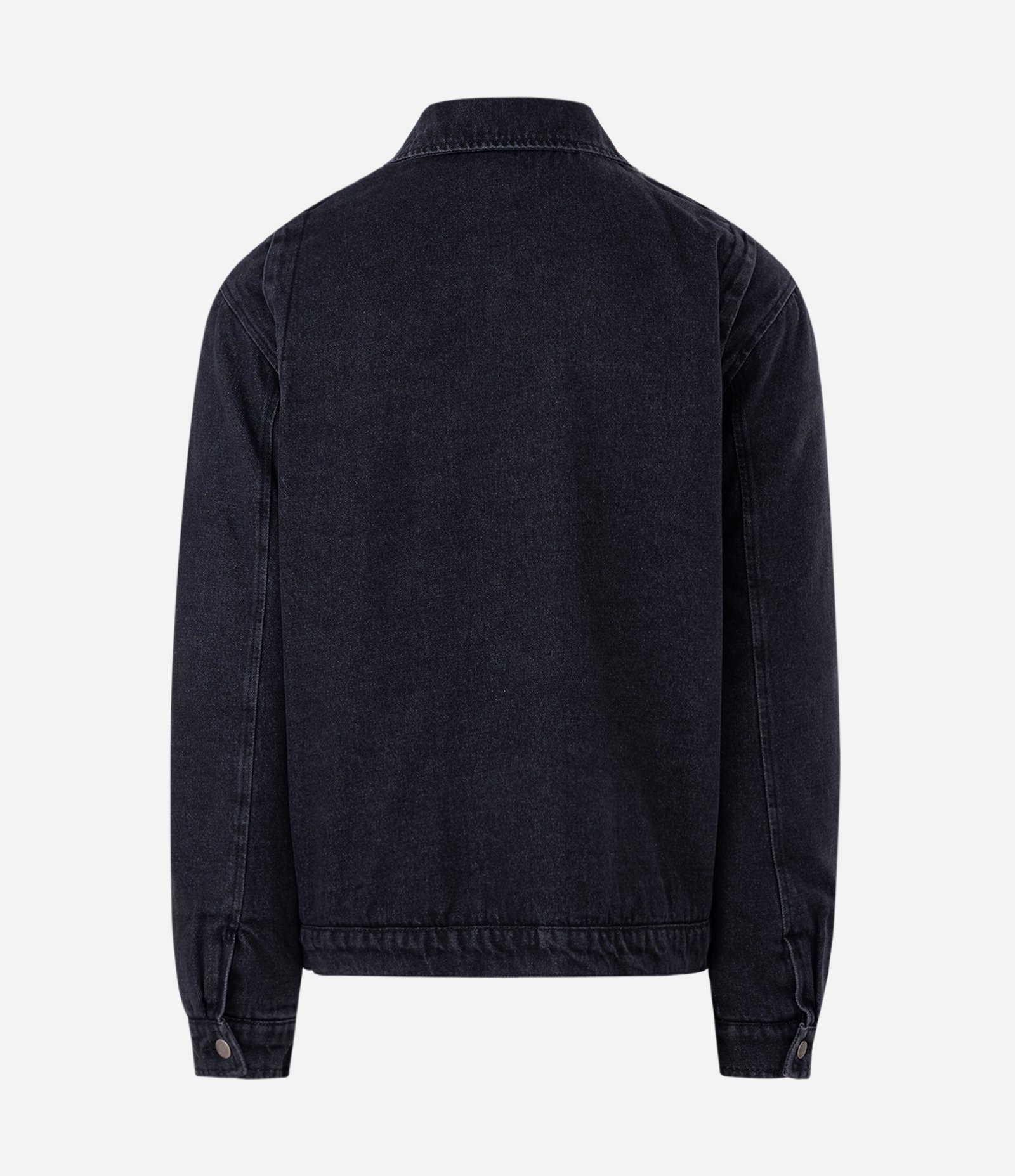 Jaqueta Masculina Jeans Boxy com Zíper Preto 6