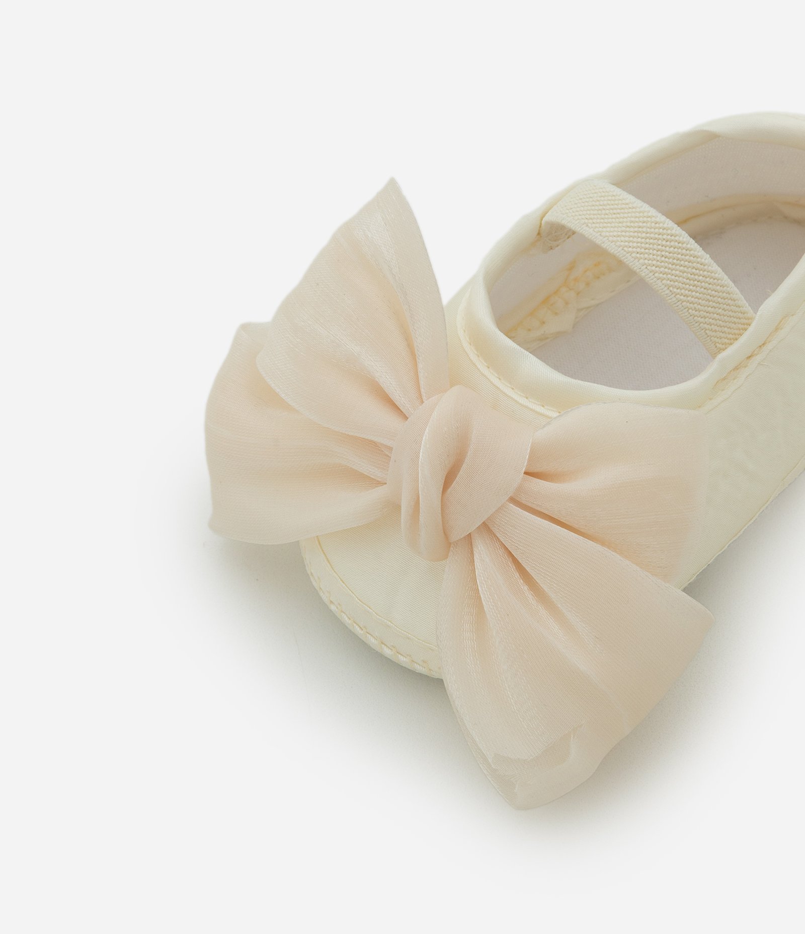 Sapatilha Infantil com Faixa De Cabelo e Laço – Tam 15 A 19 Bege Claro 2