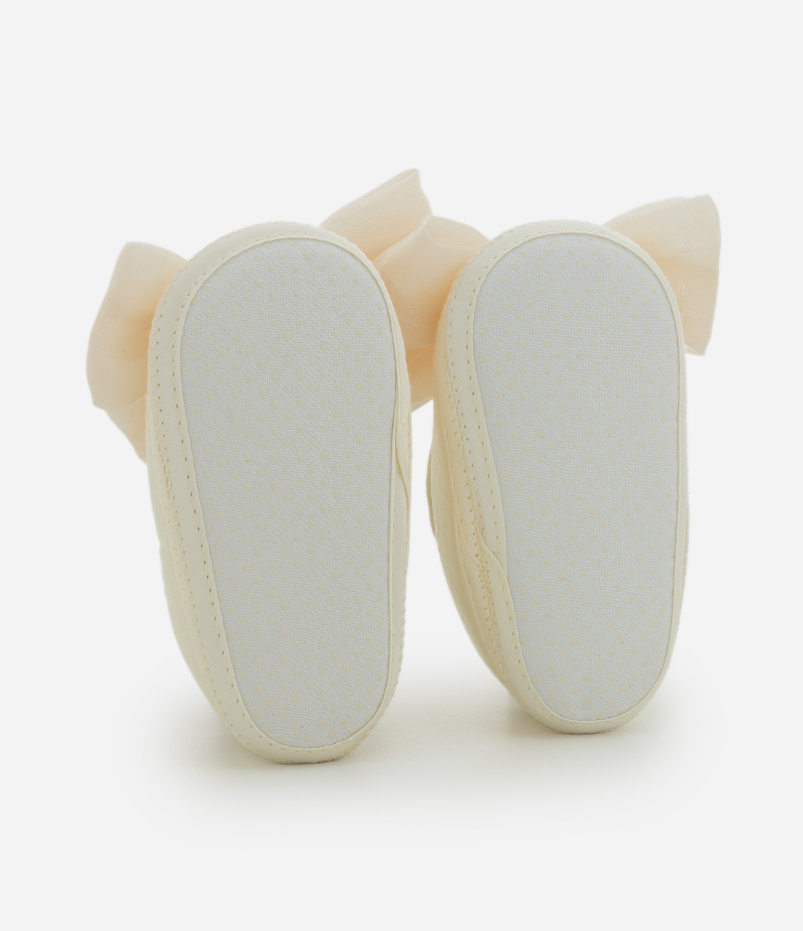 Sapatilha Infantil com Faixa De Cabelo e Laço – Tam 15 A 19 Bege Claro 4