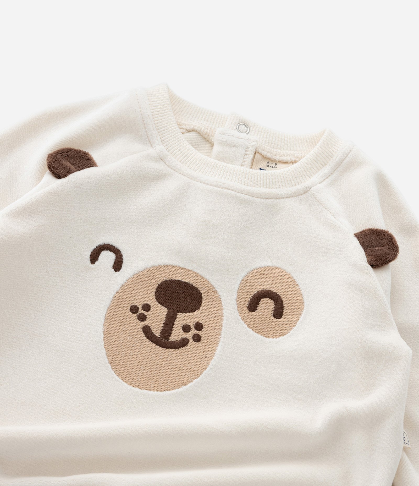 Conjunto Infantil com Aplicação de Ursinho – Tam 0 a 24 Meses Off White 10