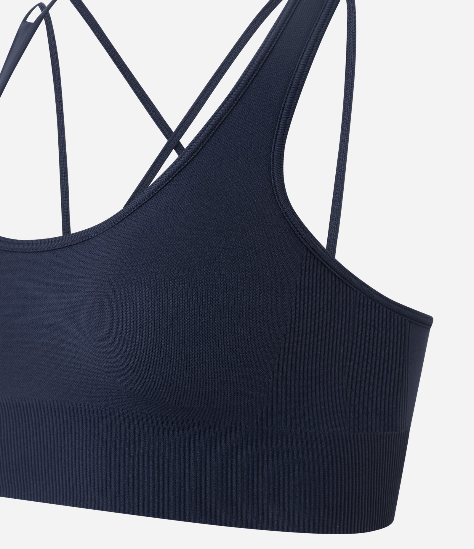 Top Esportivo em Poliamida Seamless com Alças Cruzadas Azul 5