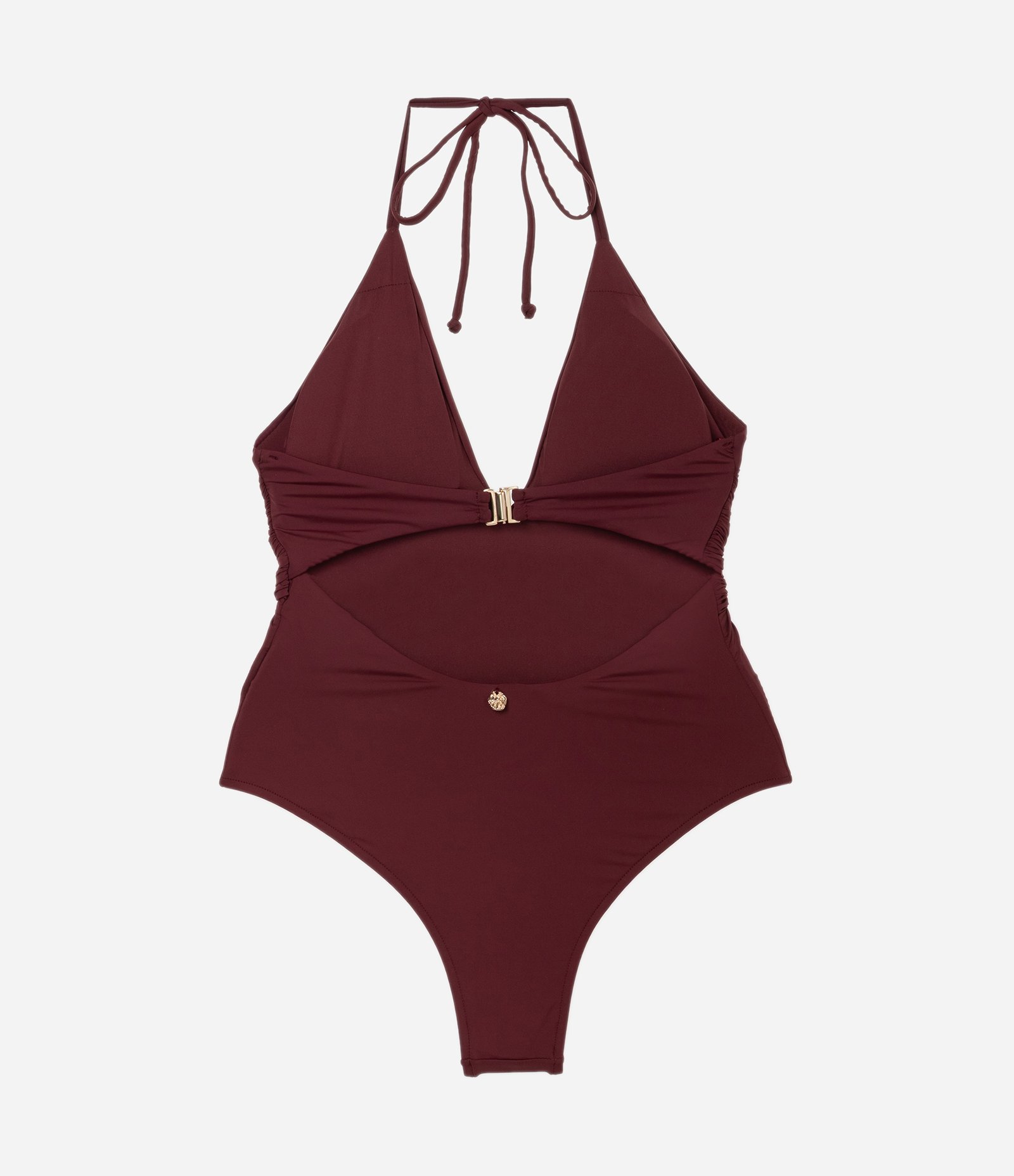 Maio Frente Única em Microfibra com Aviamento Metalizado Bordô 6