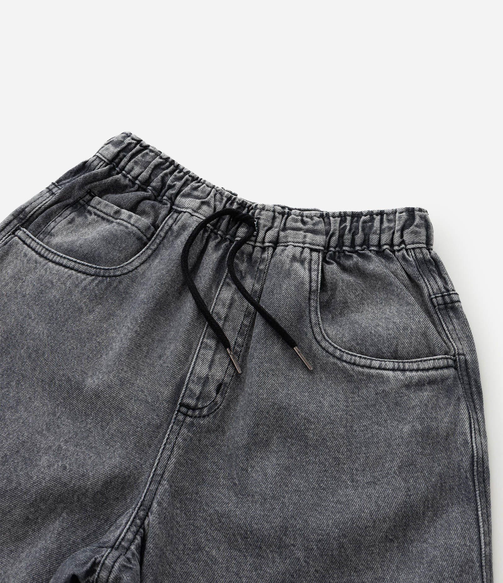 Bermuda Infantil Baggy em Jeans Liso Baggy cós elástico FUO_SS26_BEP_0033 Street 5 a 14 Cinza 6