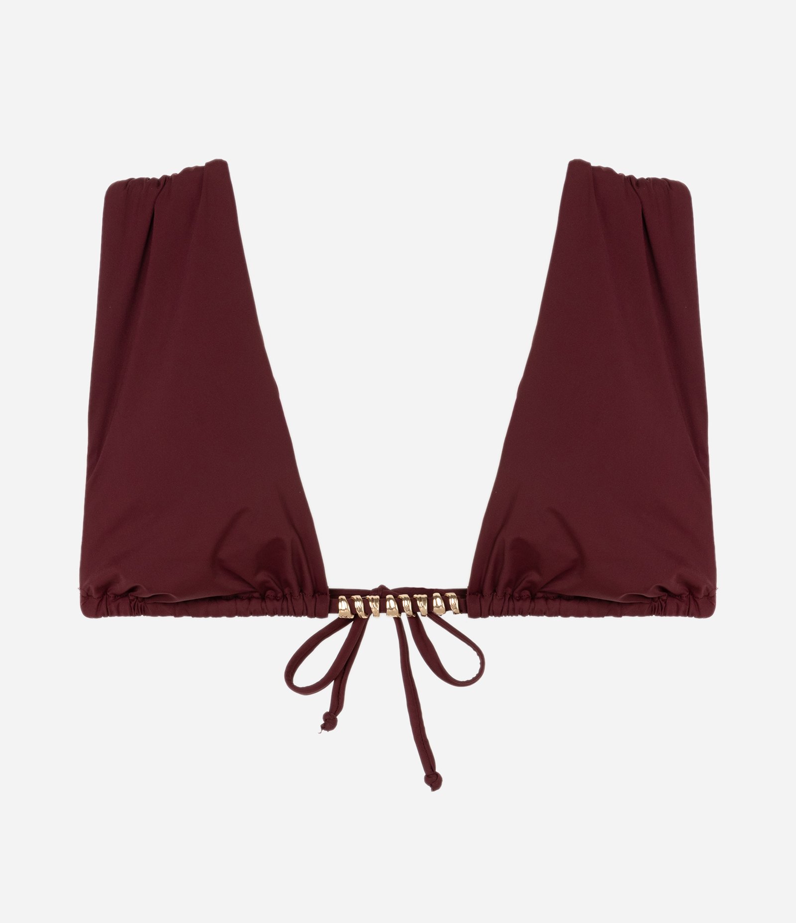 Biquíni Top Cortininha com Alça Larga e Aviamento Bordô 8