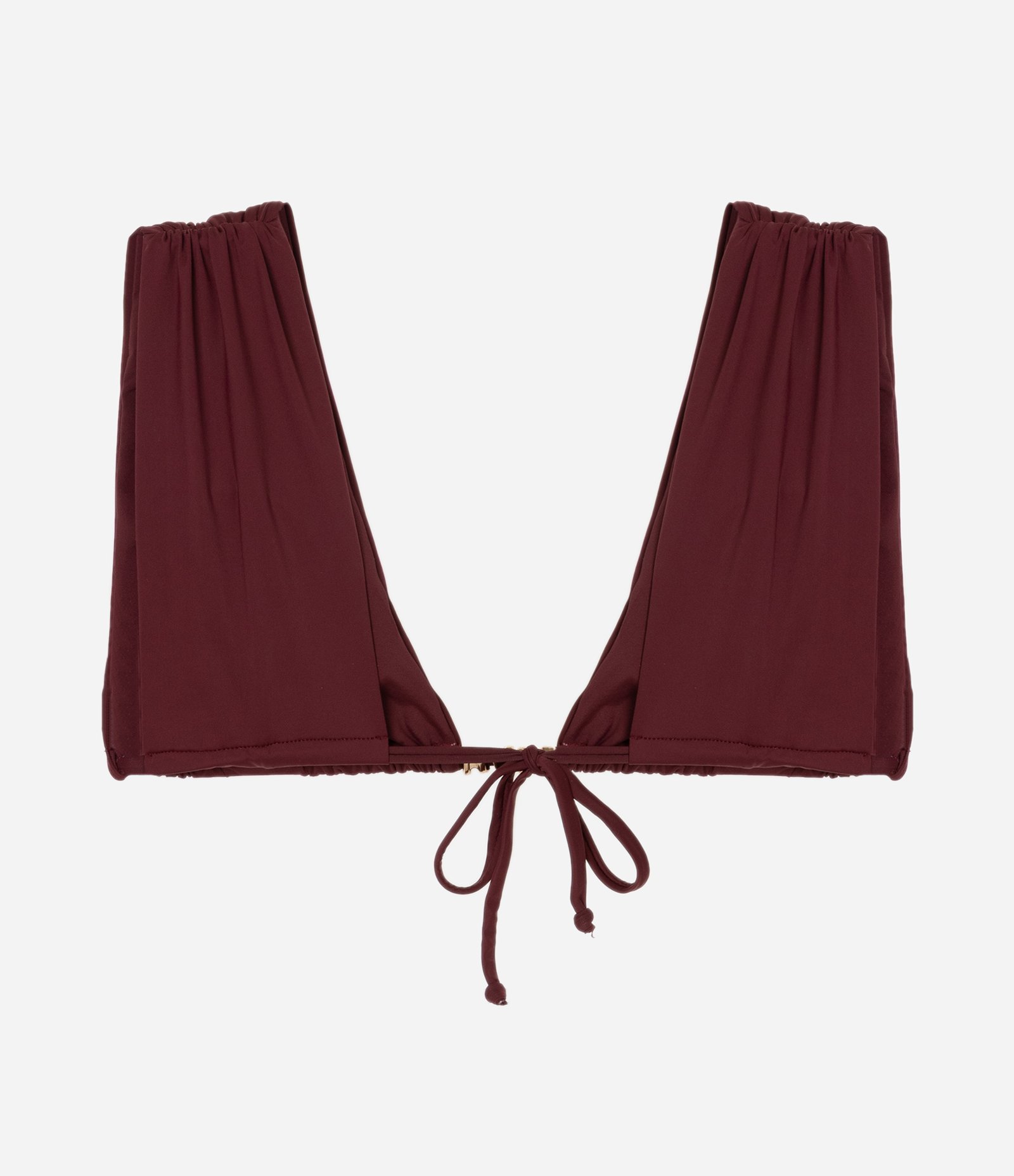 Biquíni Top Cortininha com Alça Larga e Aviamento Bordô 9