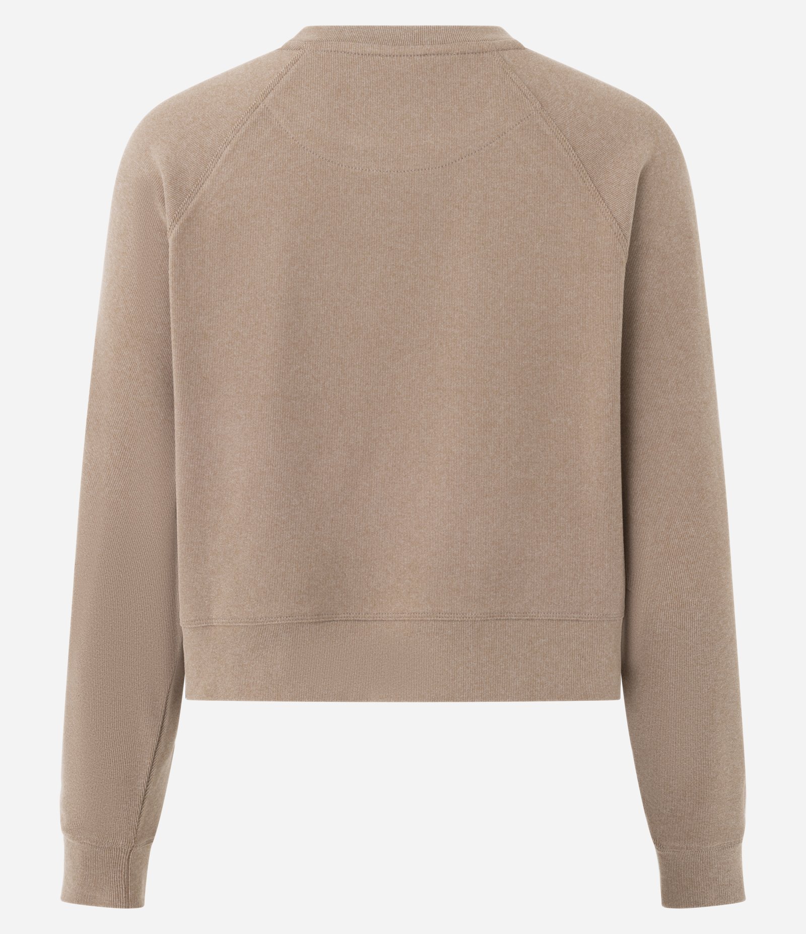 Blusão Esportivo com Manga Raglan e Bordado Discreto Bege 3