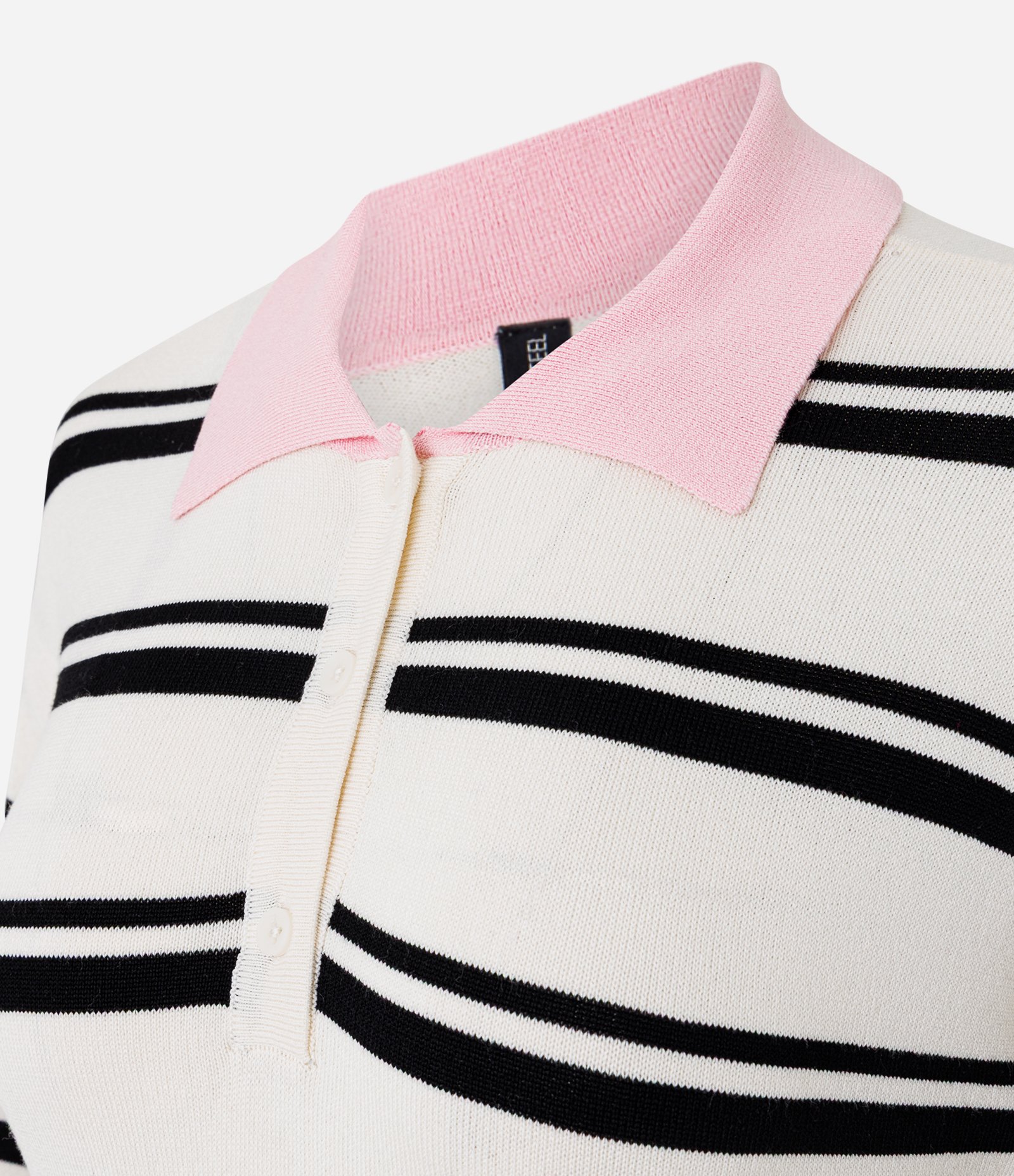 Blusão Slim Polo em Tricô Listrado com Manga Longa Off White 2