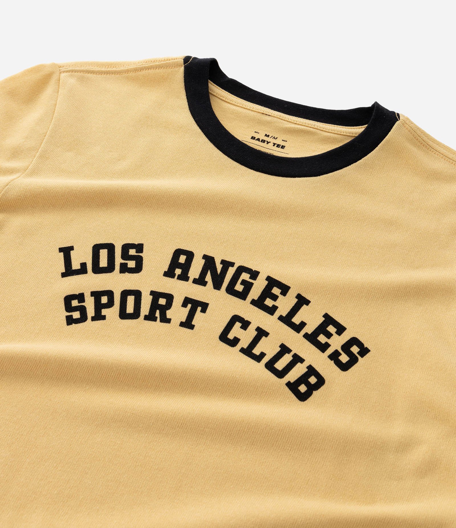 Camiseta Baby Tee com Estampa em Lettering Los Angeles Amarelo 5