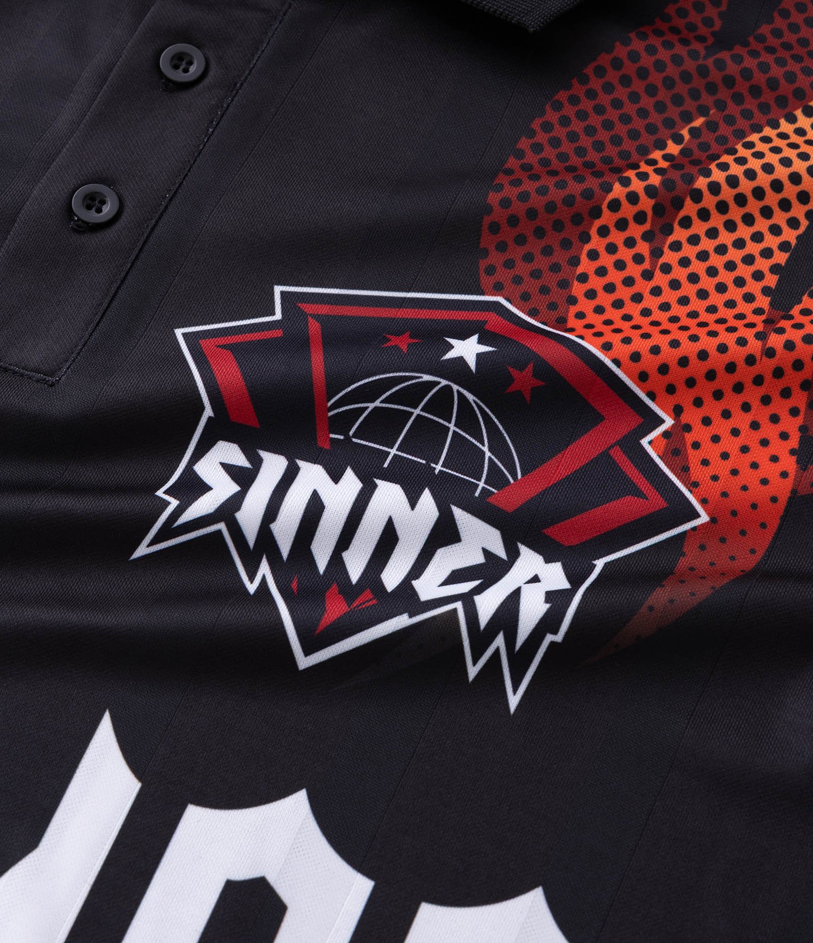 Camiseta Boxy Manga Longa Estampa Chamas e Lettering Sinner Preto 7