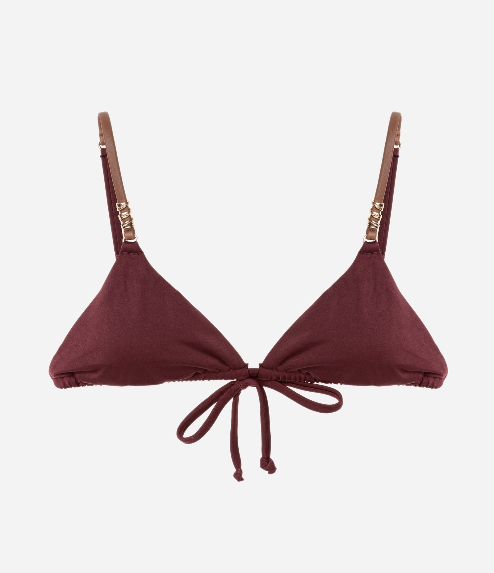 Biquíni Cortininha em Microfibra com Aviamento na Alça Bordô 7