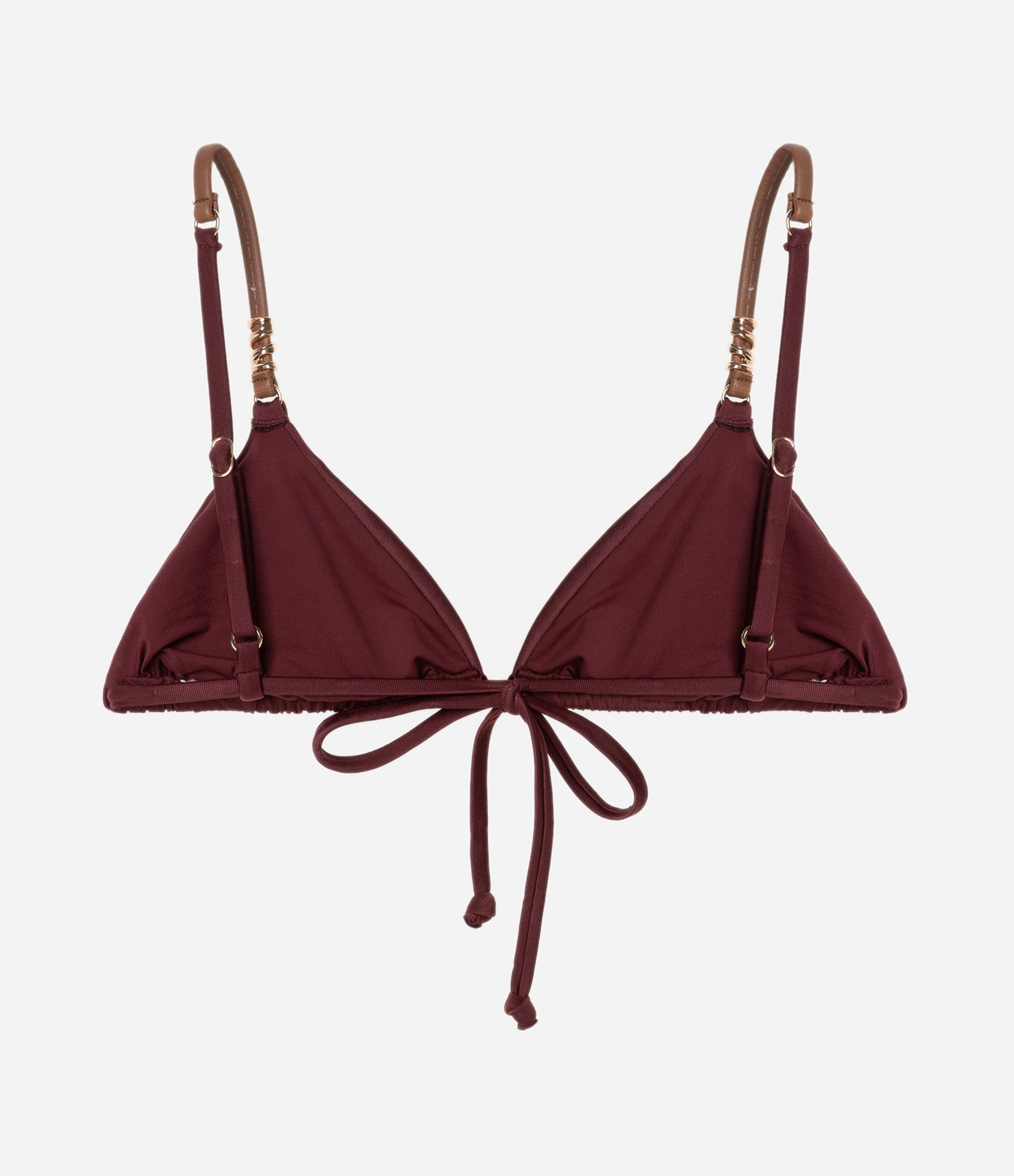Biquíni Cortininha em Microfibra com Aviamento na Alça Bordô 8