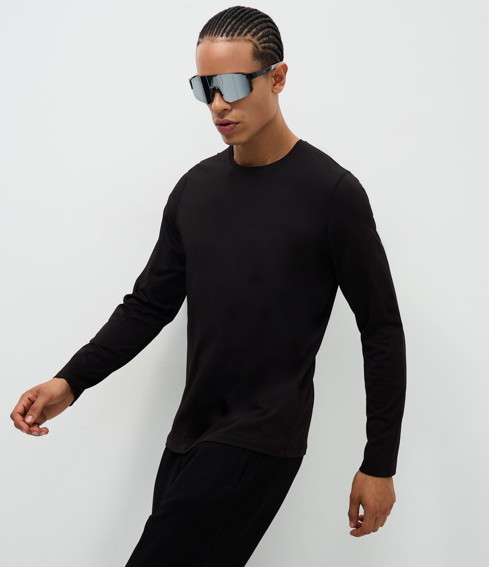 Camiseta Térmica Regular com Manga Longa Preto 2