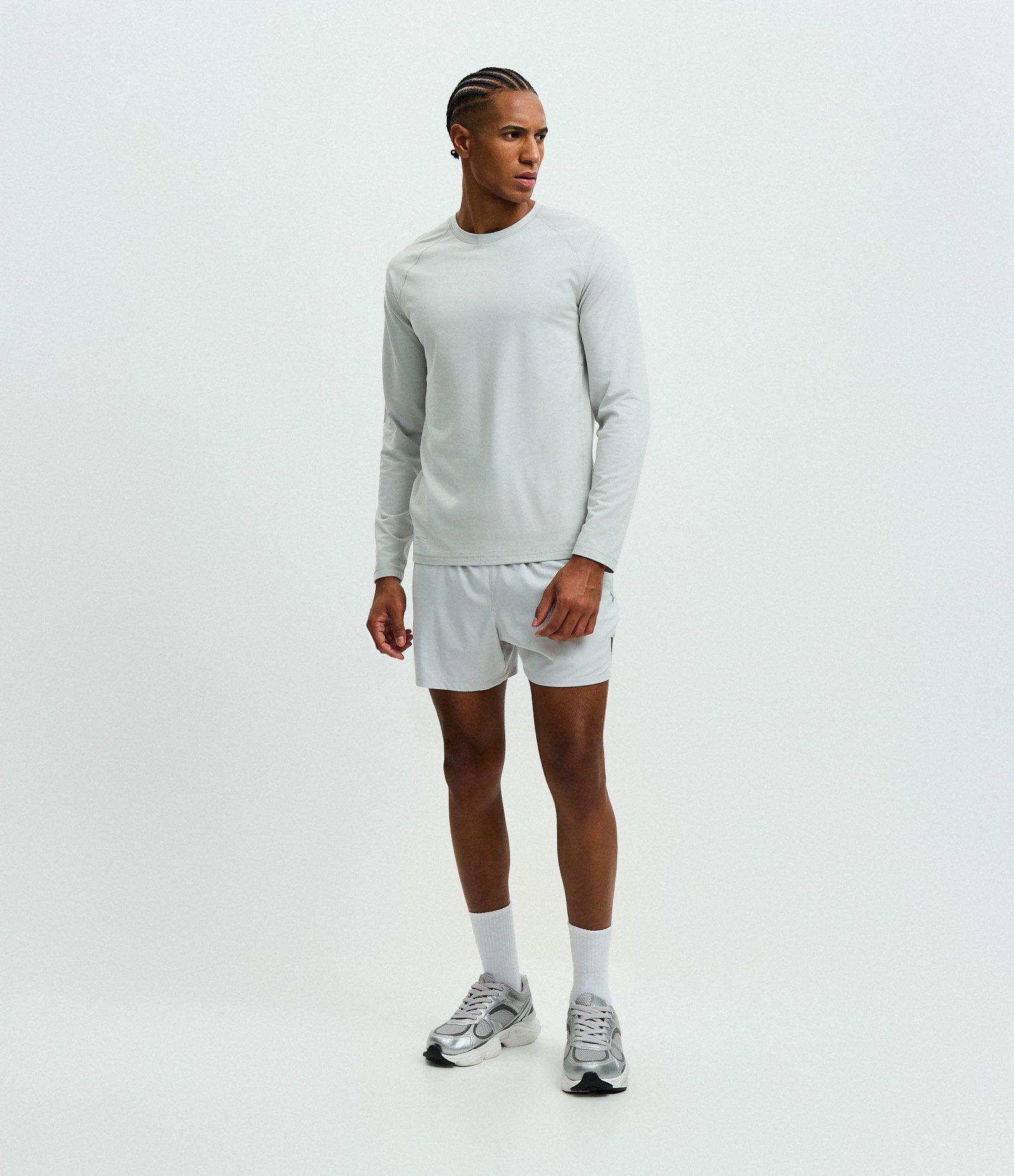 Camiseta Térmica em Manga Longa com Toque Suave e Recortes Cinza 2