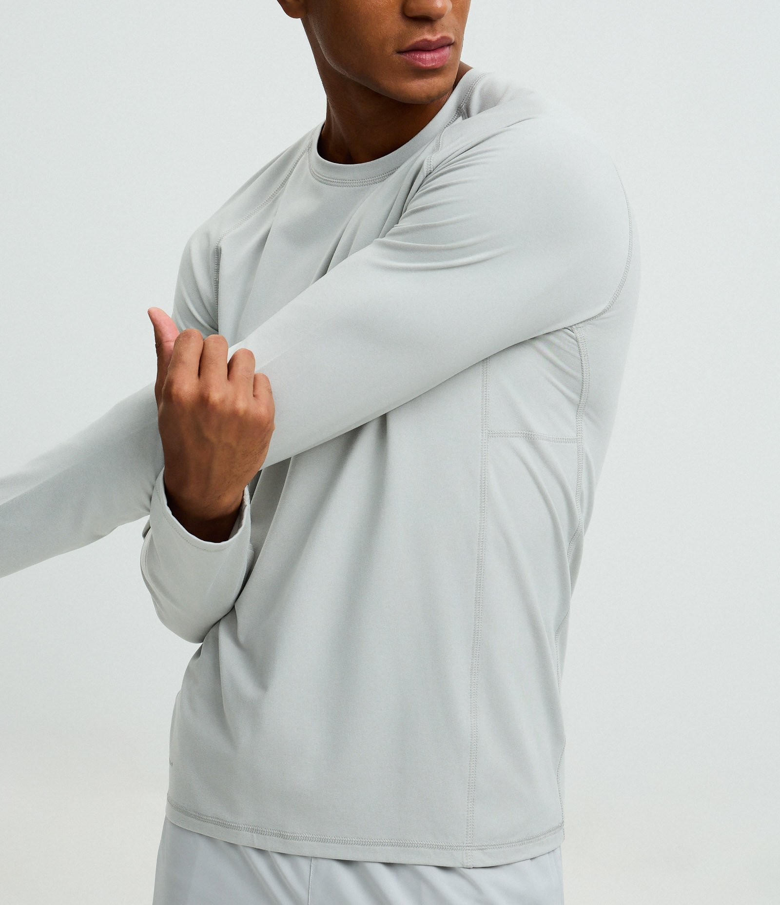 Camiseta Térmica em Manga Longa com Toque Suave e Recortes Cinza 3