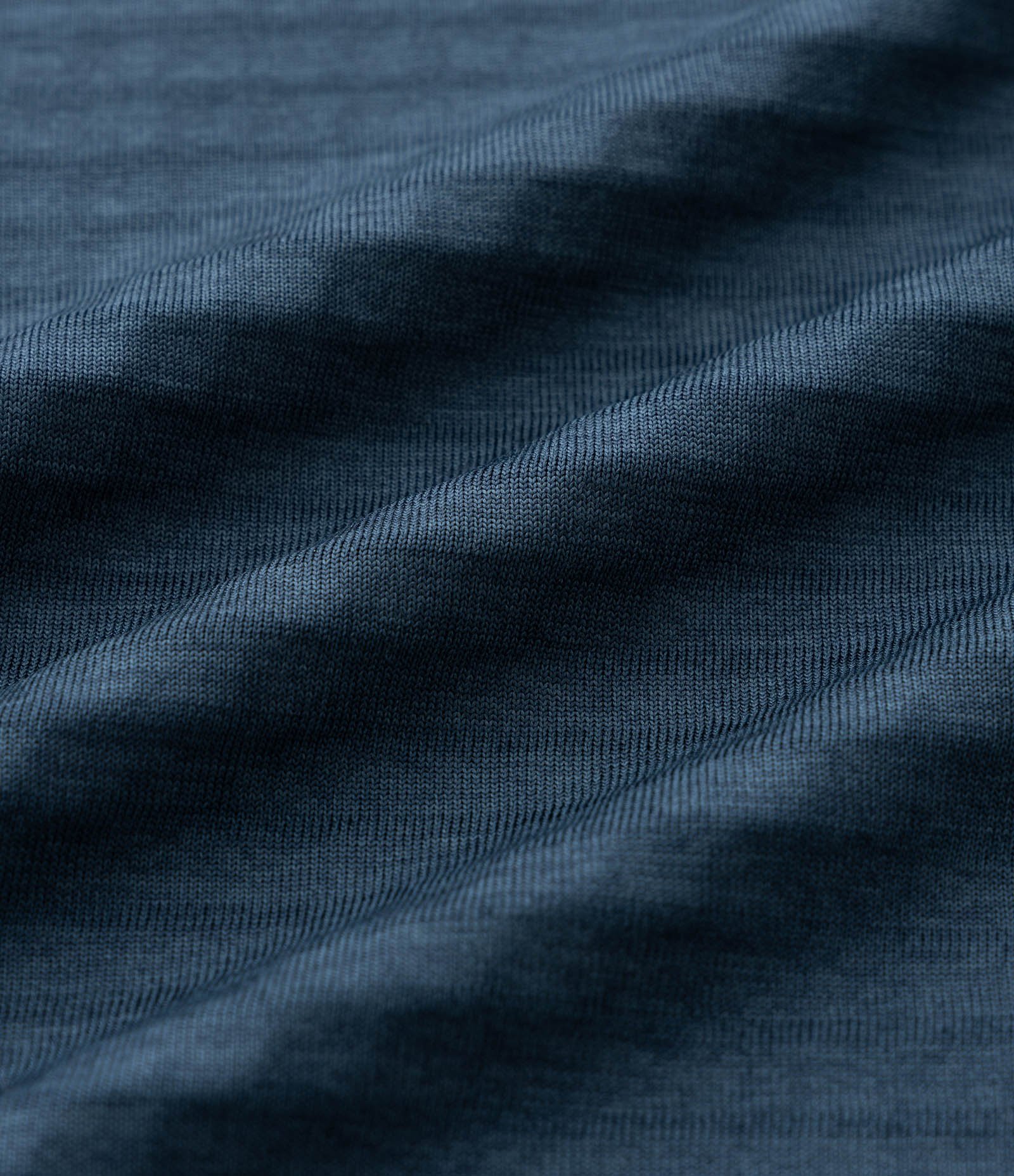 Camiseta Térmica Esportiva com Textura Canelada e Zíper na Gola Azul Escuro 8