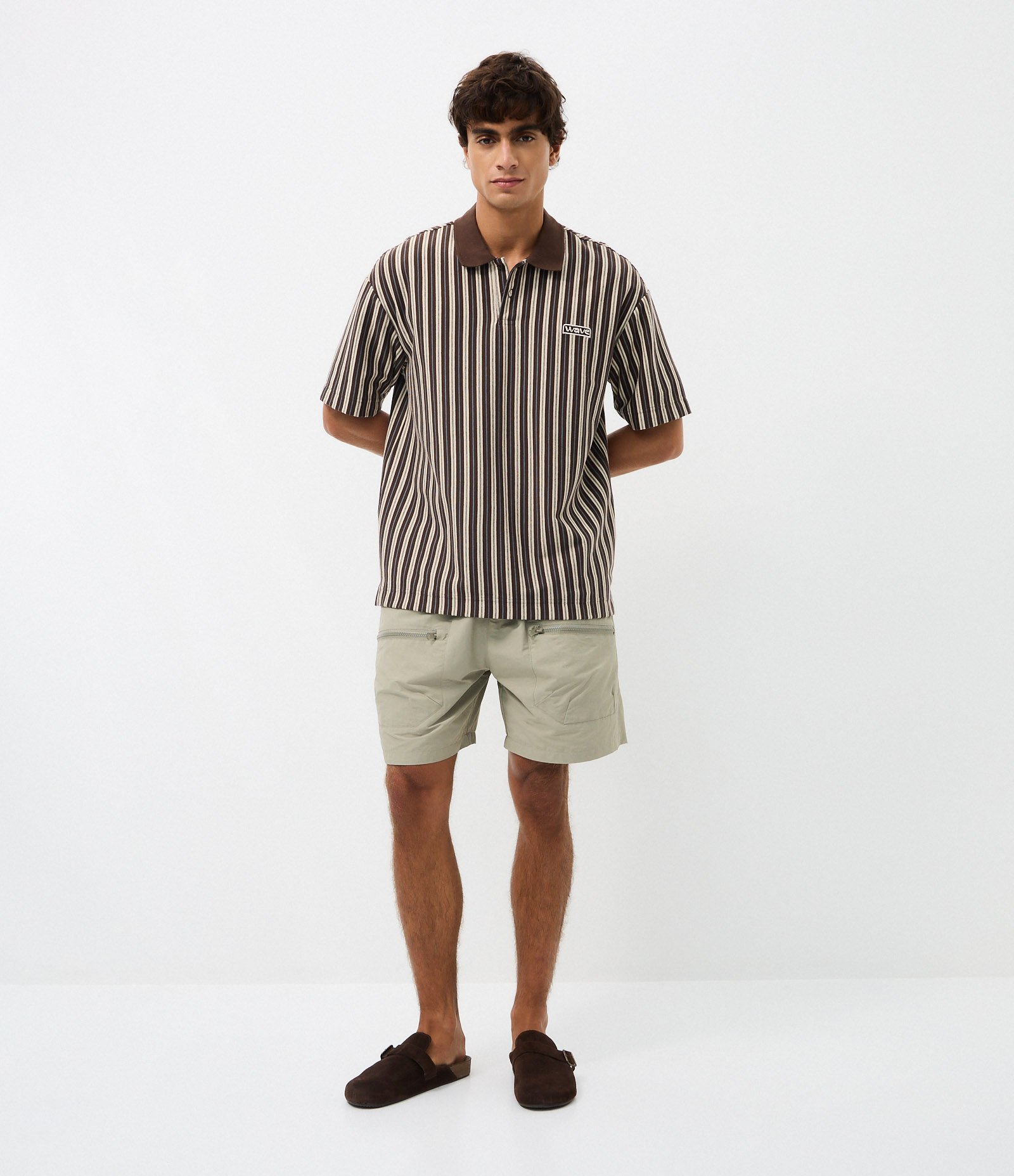 Bermuda Baggy Cropped com Zíper Tratorado Verde 1